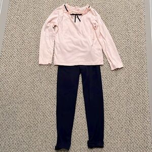 Jamie and Jack Girls Size 7 Two Piece Set (knit top & leggings)
